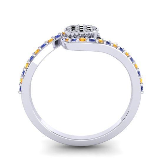 Simple Floral Pave Vapi Ring