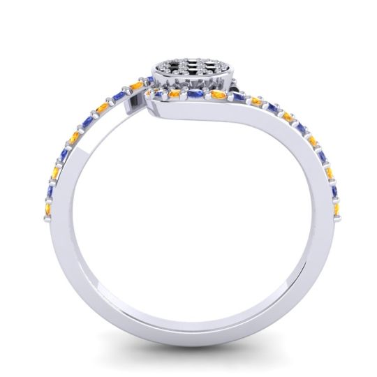 Simple Floral Pave Vapi Ring