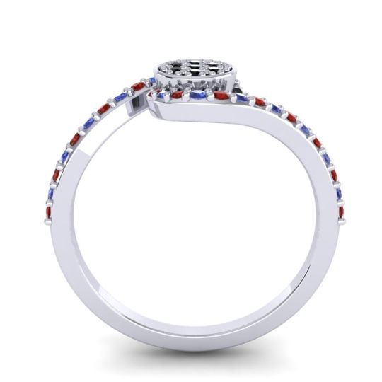 Simple Floral Pave Vapi Ring