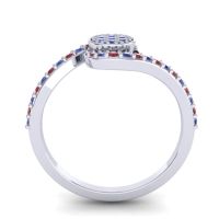 Simple Floral Pave Vapi Ring