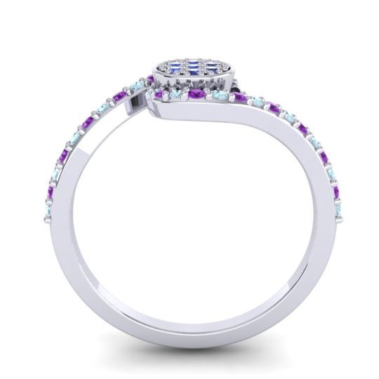 Simple Floral Pave Vapi Ring