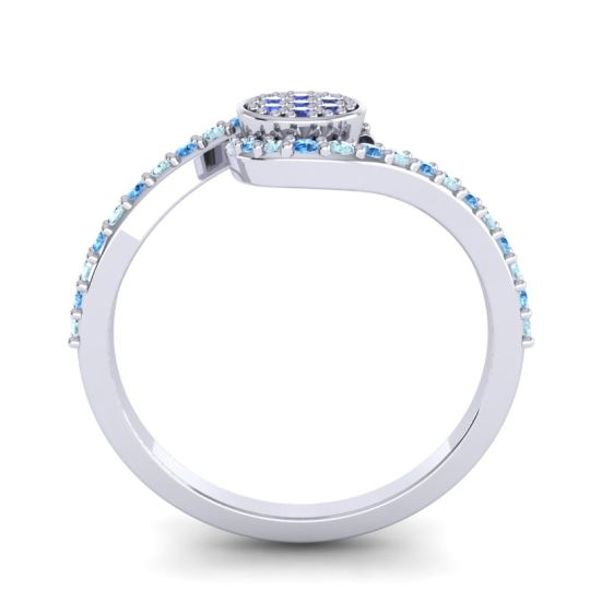 Simple Floral Pave Vapi Ring