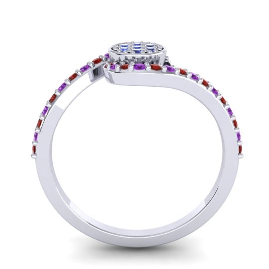 Simple Floral Pave Vapi Ring