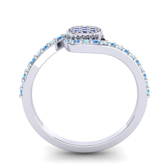 Simple Floral Pave Vapi Ring