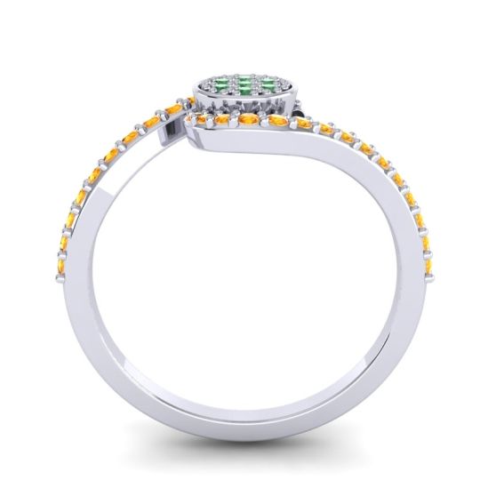 Simple Floral Pave Vapi Ring