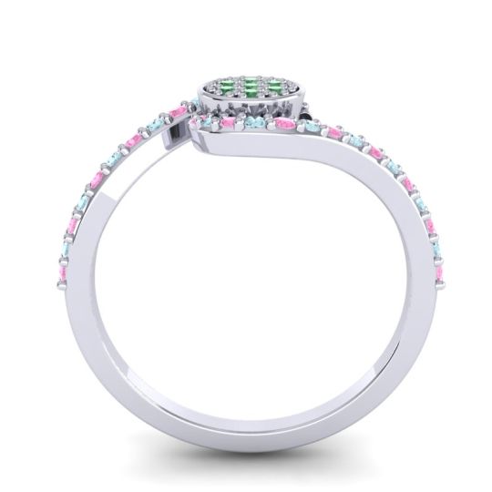 Simple Floral Pave Vapi Ring