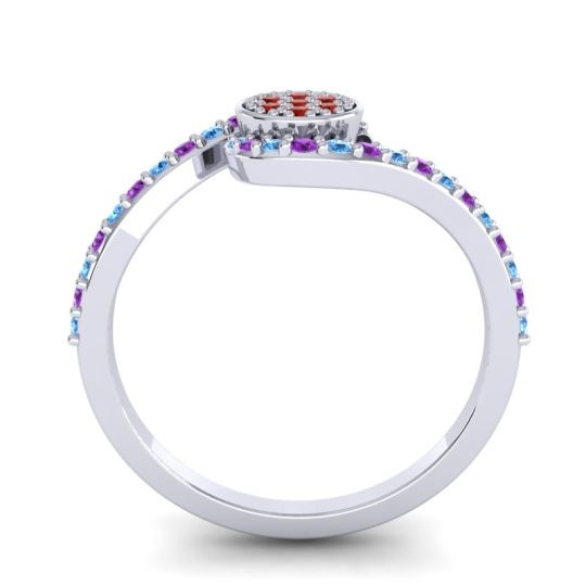 Simple Floral Pave Vapi Ring