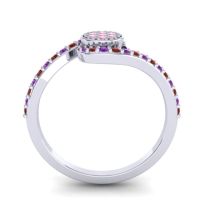 Simple Floral Pave Vapi Ring