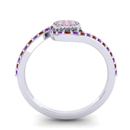 Simple Floral Pave Vapi Ring