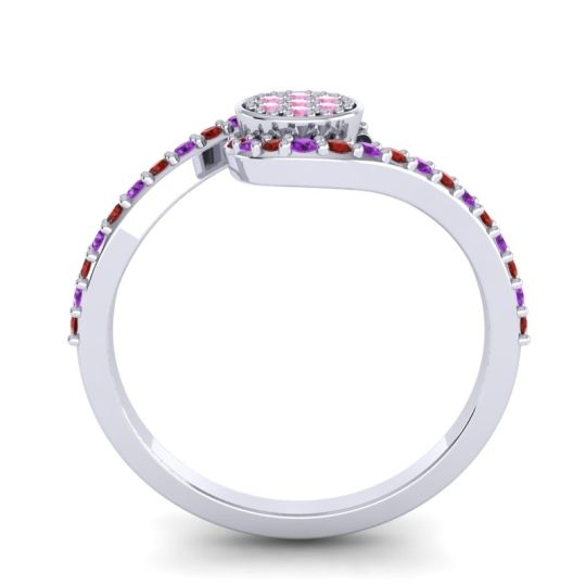 Simple Floral Pave Vapi Ring