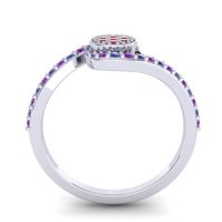 Simple Floral Pave Vapi Ring