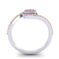 Simple Floral Pave Vapi Ring