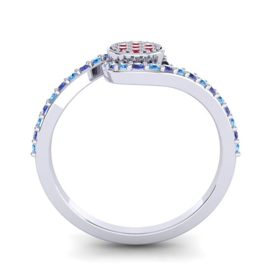 Simple Floral Pave Vapi Ring