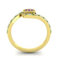 Simple Floral Pave Vapi Ring