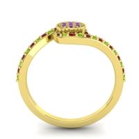 Simple Floral Pave Vapi Ring