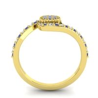 Simple Floral Pave Vapi Ring