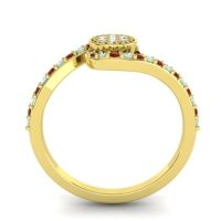 Simple Floral Pave Vapi Ring
