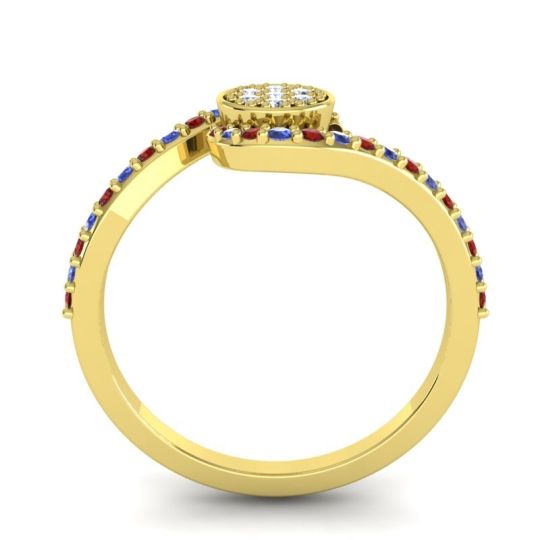 Simple Floral Pave Vapi Ring