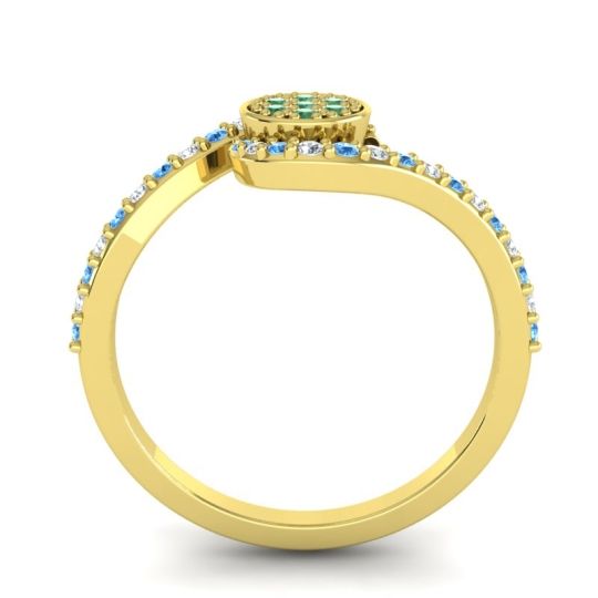 Simple Floral Pave Vapi Ring