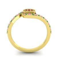 Simple Floral Pave Vapi Ring