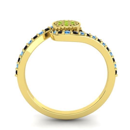 Simple Floral Pave Vapi Ring