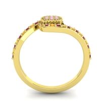 Simple Floral Pave Vapi Ring