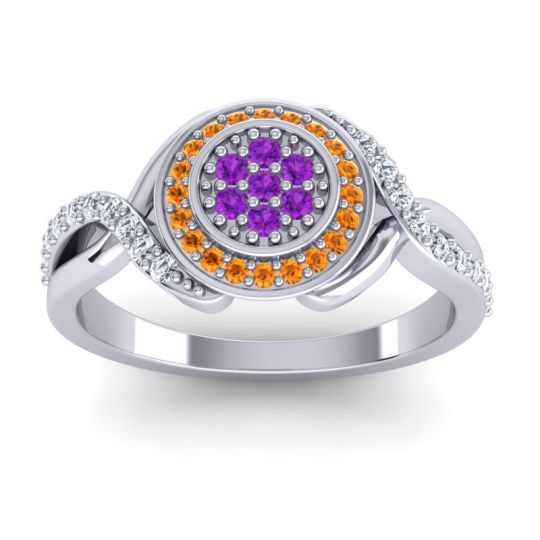 Statement Floral Pave Bhumi Ring