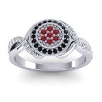 Statement Floral Pave Bhumi Ring