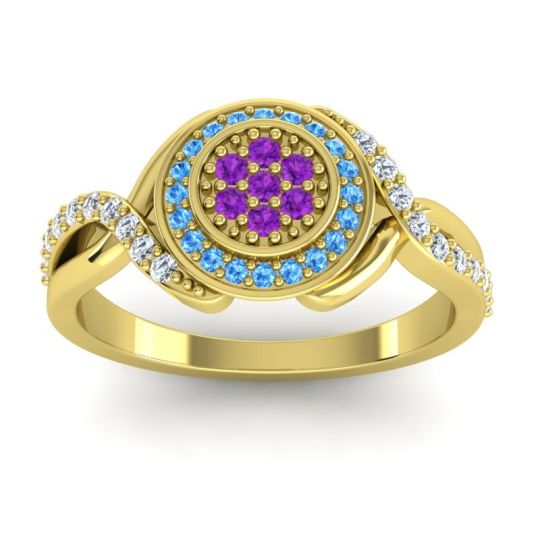 Statement Floral Pave Bhumi Ring