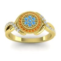 Statement Floral Pave Bhumi Ring