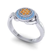 Statement Floral Pave Bhumi Ring