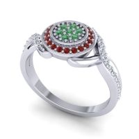 Statement Floral Pave Bhumi Ring