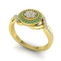 Statement Floral Pave Bhumi Ring