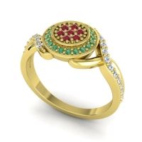 Statement Floral Pave Bhumi Ring