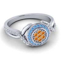 Statement Floral Pave Bhumi Ring