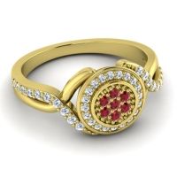 Statement Floral Pave Bhumi Ring