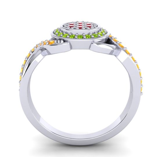 Statement Floral Pave Bhumi Ring