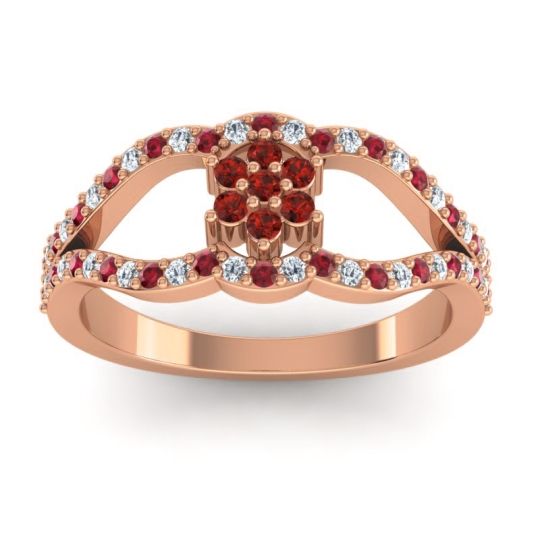 Floral Pave Koza Ring
