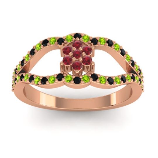 Floral Pave Koza Ring