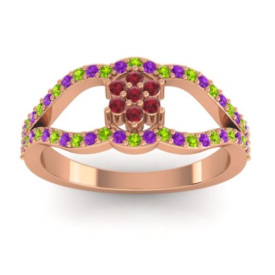 Floral Pave Koza Ring