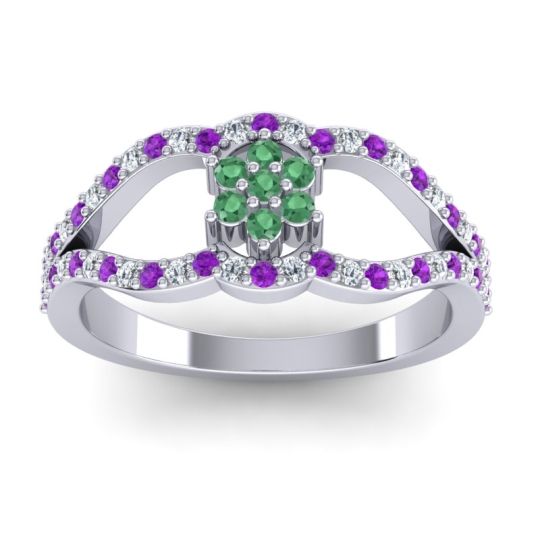 Floral Pave Koza Ring
