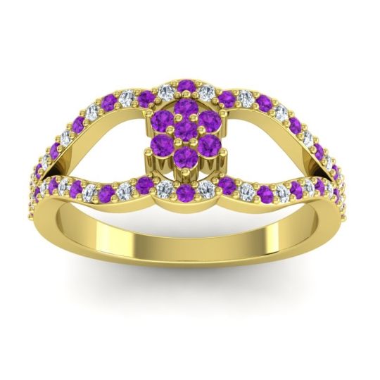 Floral Pave Koza Ring