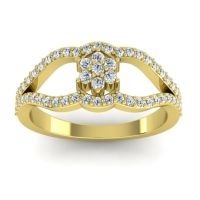 Floral Pave Koza Ring