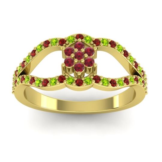 Floral Pave Koza Ring