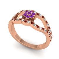 Floral Pave Koza Ring