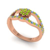 Floral Pave Koza Ring