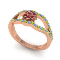 Floral Pave Koza Ring