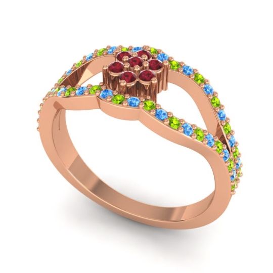 Floral Pave Koza Ring