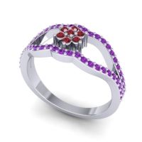 Floral Pave Koza Ring