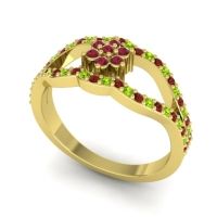 Floral Pave Koza Ring
